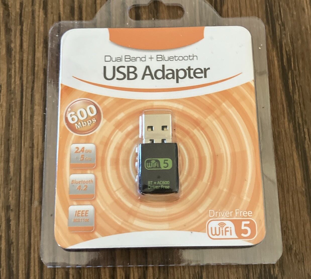 Free drive 600M dual-band wireless network card Bluetooth 5.0 2-in- computer USB