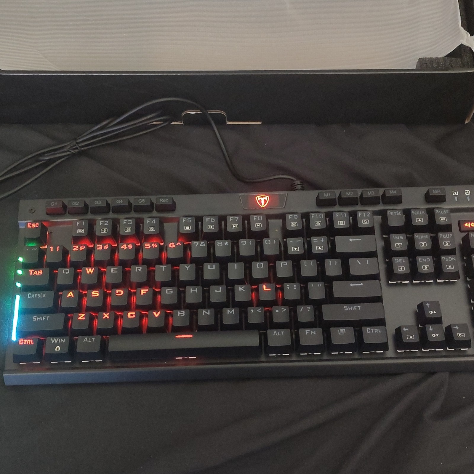 Mechanical Wired Illuminated Gaming Keyboard, Black Full Size English QWERTY
