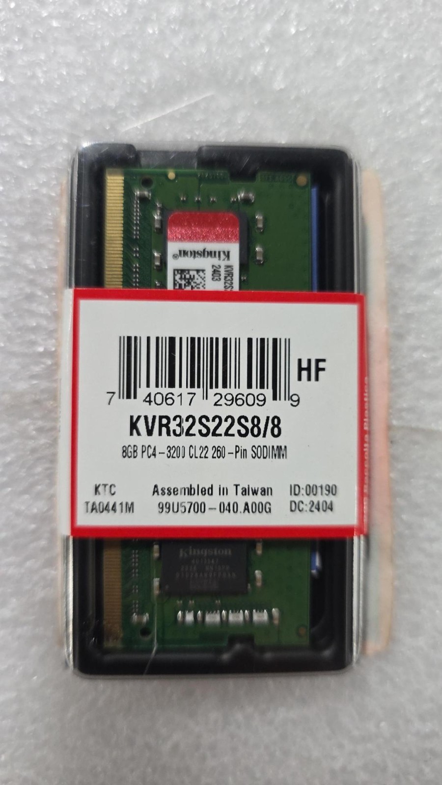Kingston 8GB DDR4 3200MHz PC4-25600 SO-DIMM For Laptop KVR32S22S8/8