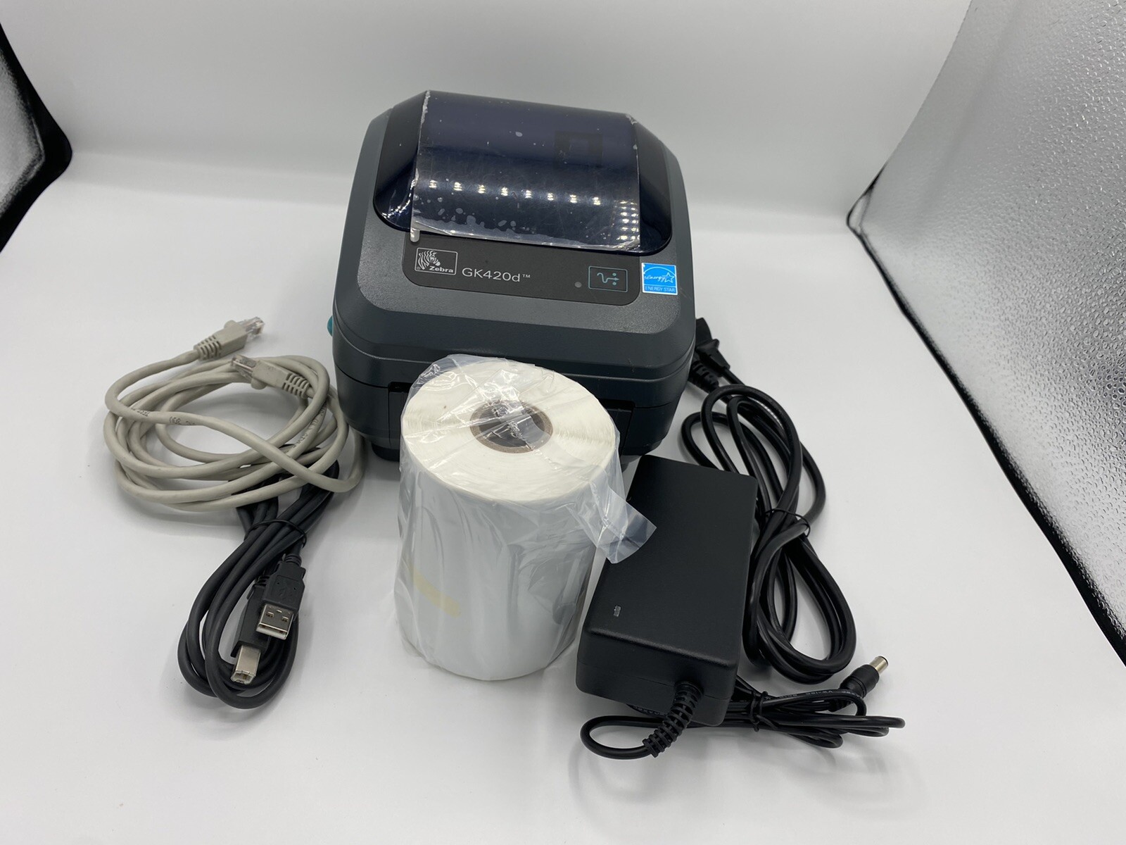 Zebra GK420D Thermal Label Printer USB/Serial w Free Labels&Cables REFURB