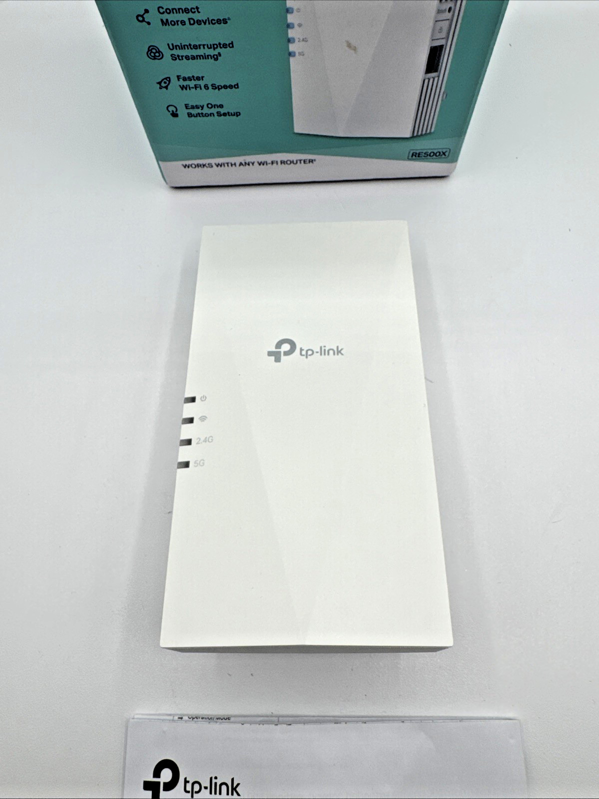 TP-Link RE500X AX1500 WiFi 6 Range Extender Dual Band Gigabit Ethernet White