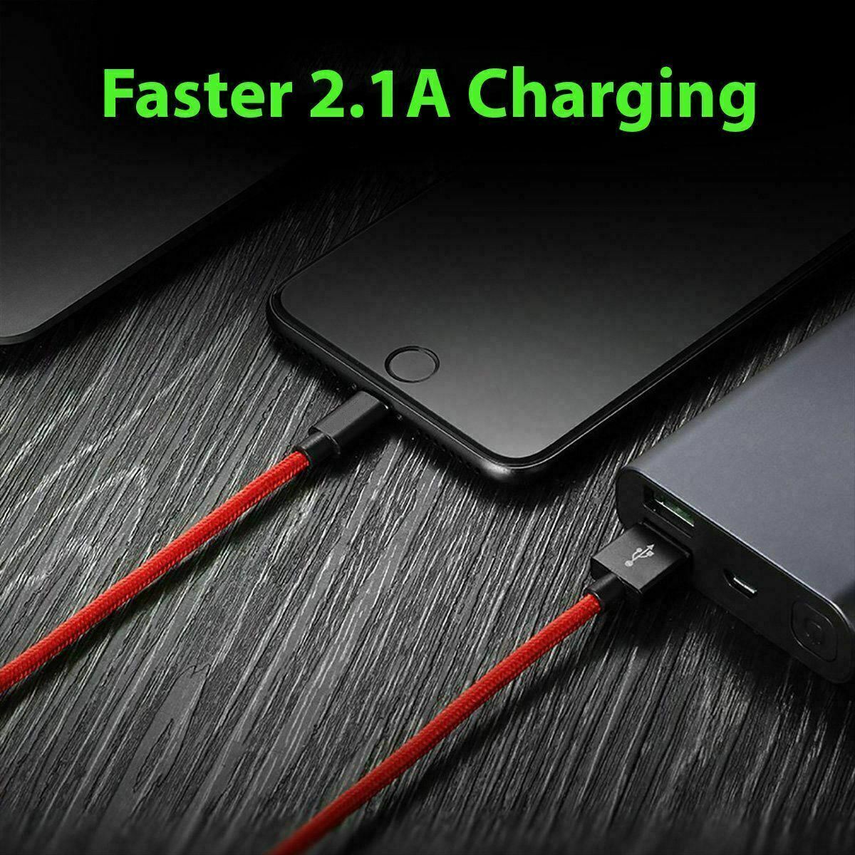 Heavy Duty 8 PIN Charging Cable Cord For iPhone 6 7 8 11 12 Plus XS XR Charger