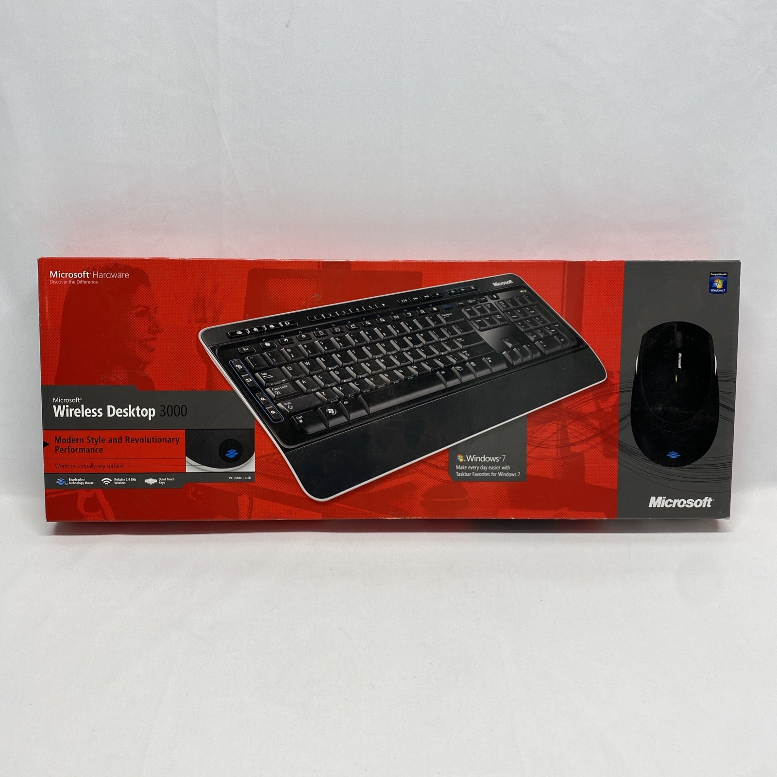 Microsoft Wireless Desktop 3000 Keyboard Bluetrack Tech KeyboardMouse Dongle