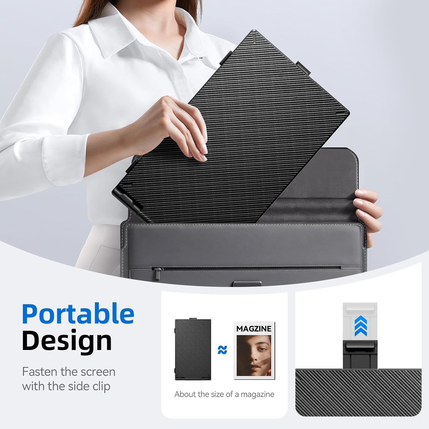 14″ FHD Laptop Screen Extender, Portable Plug&Play Monitor for Travel Work