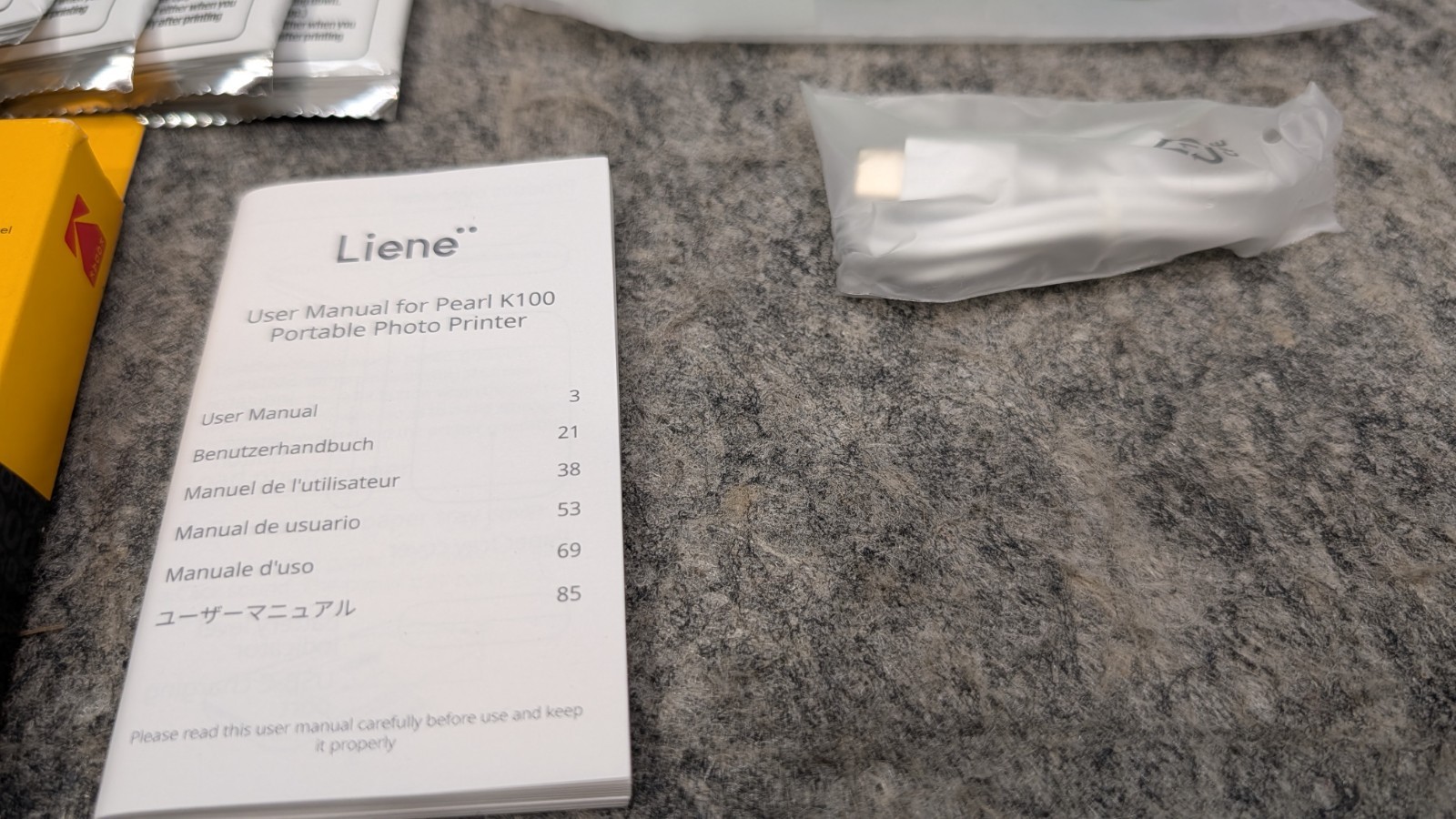Liene Pearl K100 2×3″ Portable Photo Printer – Green (100 Zink Photo Papers) NEW