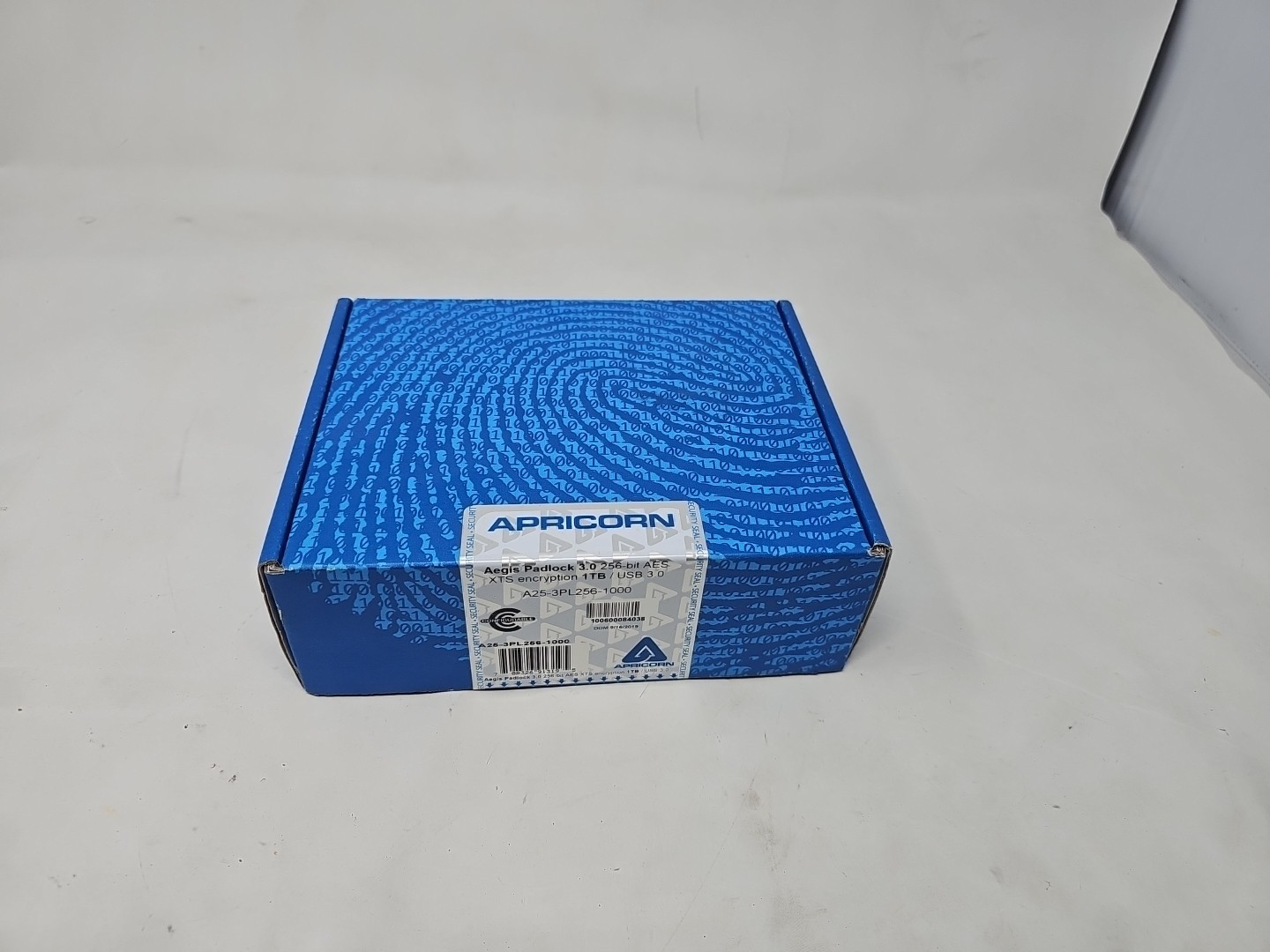 Apricorn Aegis Padlock 1Tb External Hard Drive Usb 3.0 Model A25-3PL256-1000