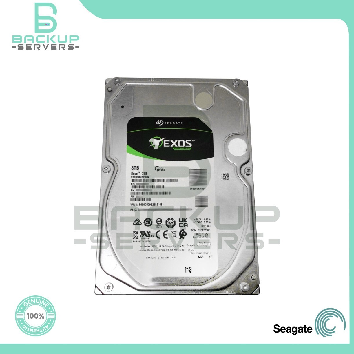 ST8000NM001A Seagate Exos 7E8 8TB 12Gbps 7.2K SAS 3.5″ 512e Internal Hard Drive