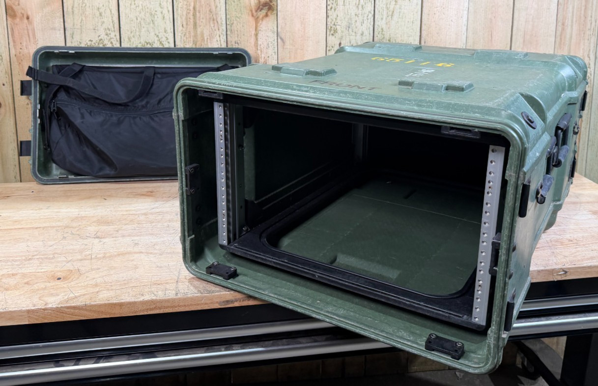 ECS Server Rack Rackmount 6U 19″ X 24″ Waterproof Storage Case W/ Rack Green