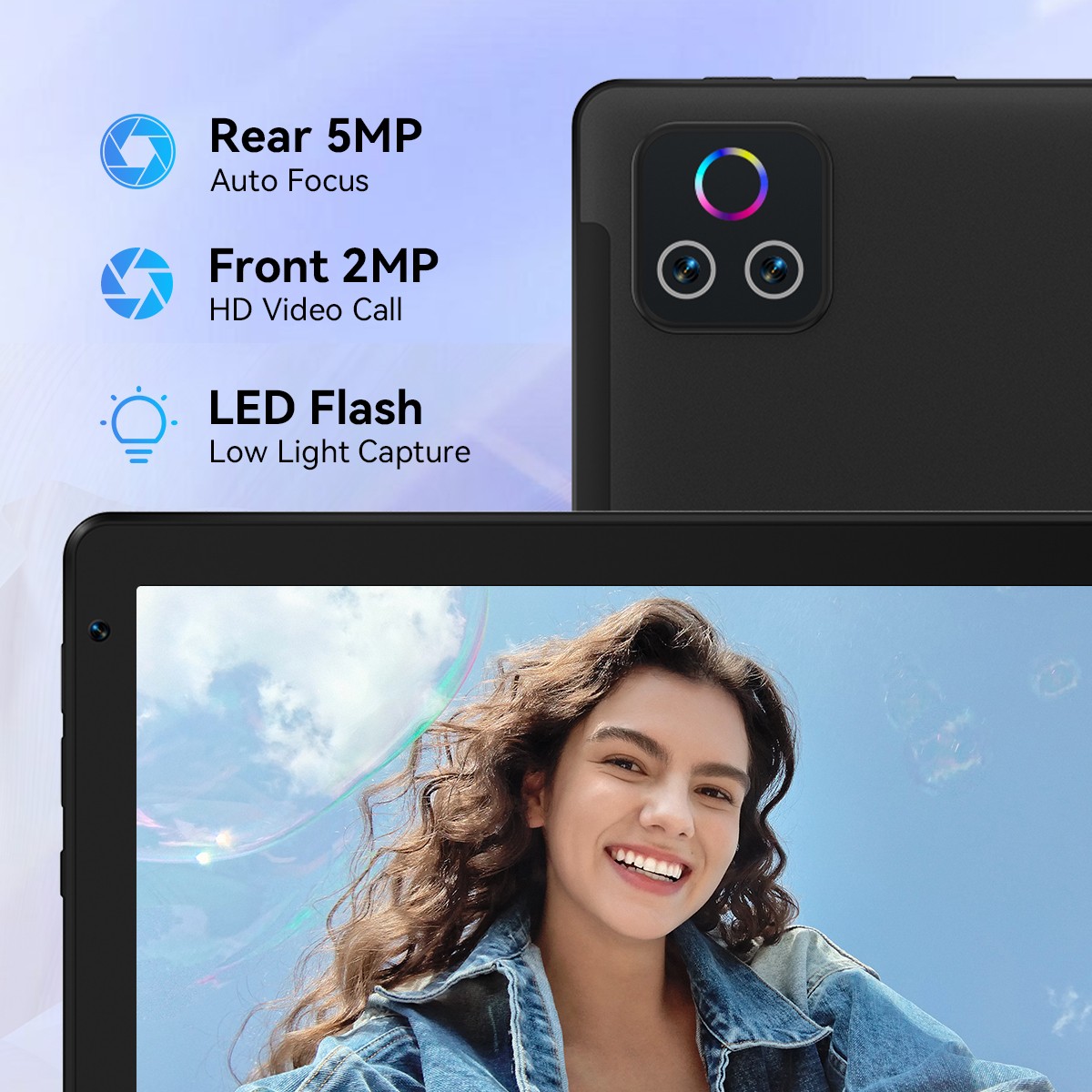 Wi-Fi 5G AI Tablet Android 16, 30GB+128GB Storage, 10.1″ IPS Display, Octa-Core