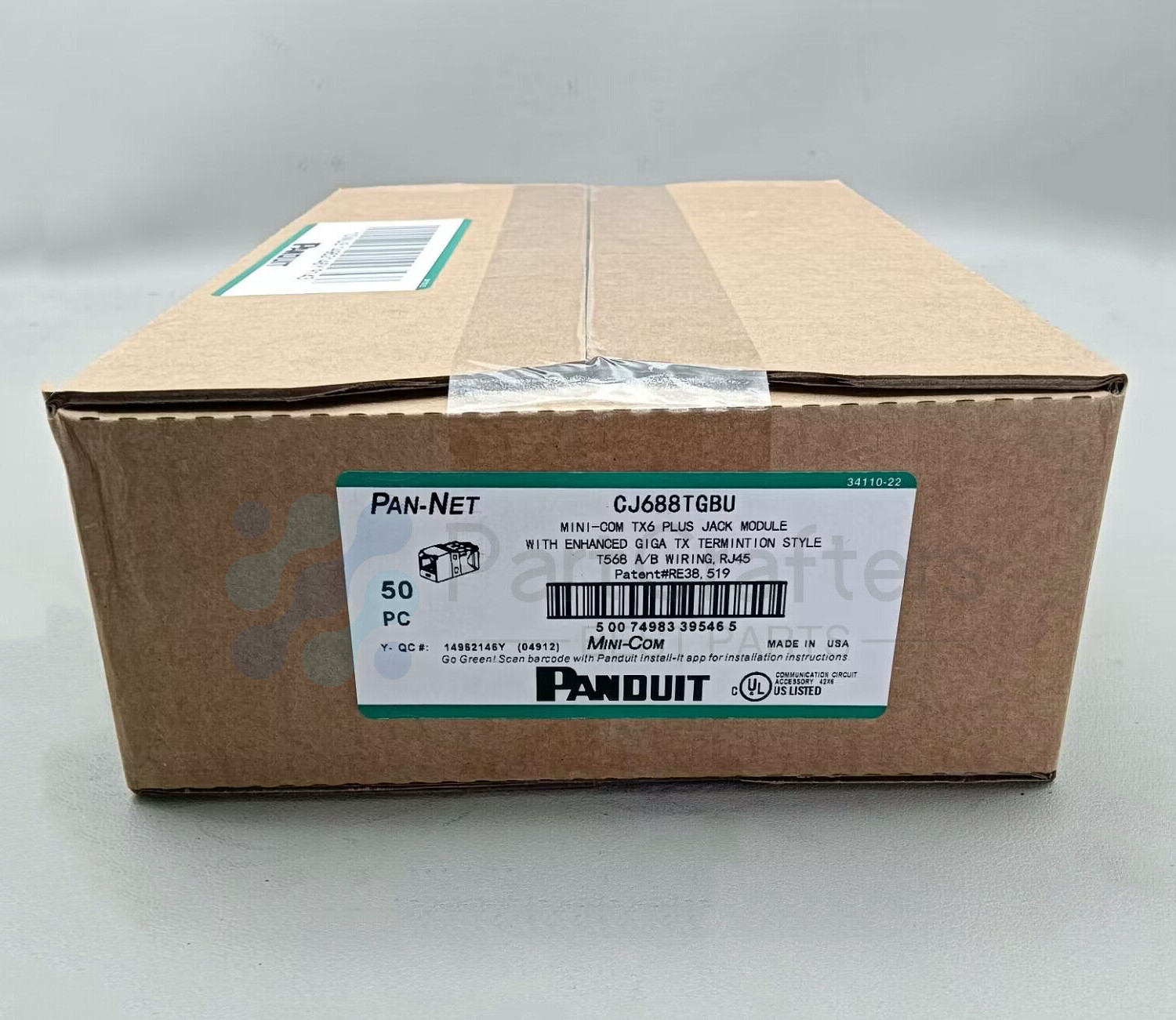NEW Fits Panduit Giga TX Cat6 jack blue CJ688TGBU BOX OF 50. Free shipping