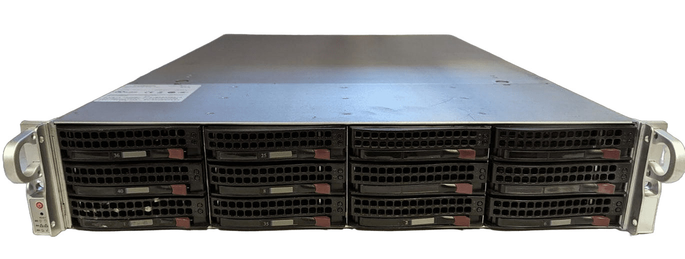 Supermicro 2U 12x 3.5″ Bays X10DRU-i 2x E5-2680 v4 2.4ghz 64gb Ram 71605 RAID