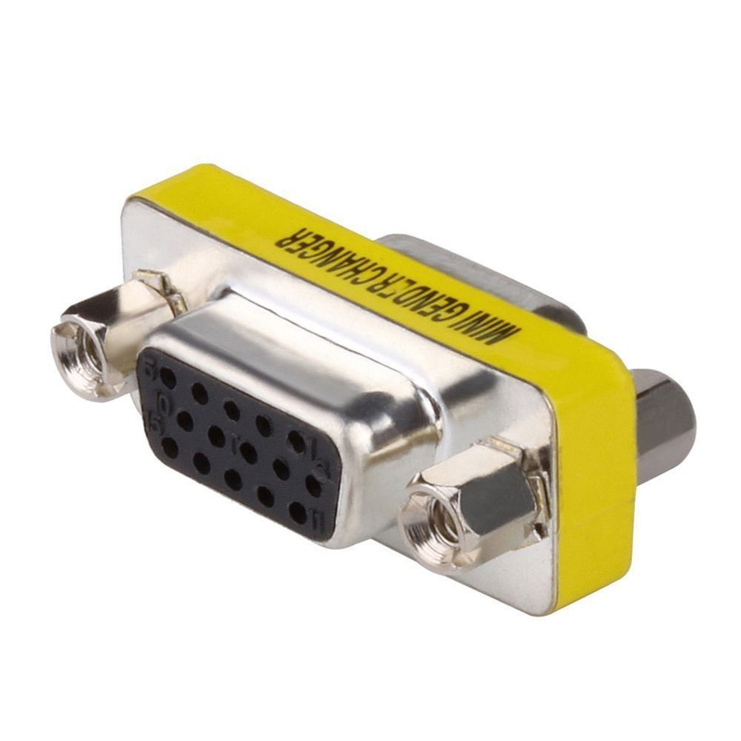 15 Pin VGA SVGA Female to Female Plug Coupler gender Changer Converter Adapter