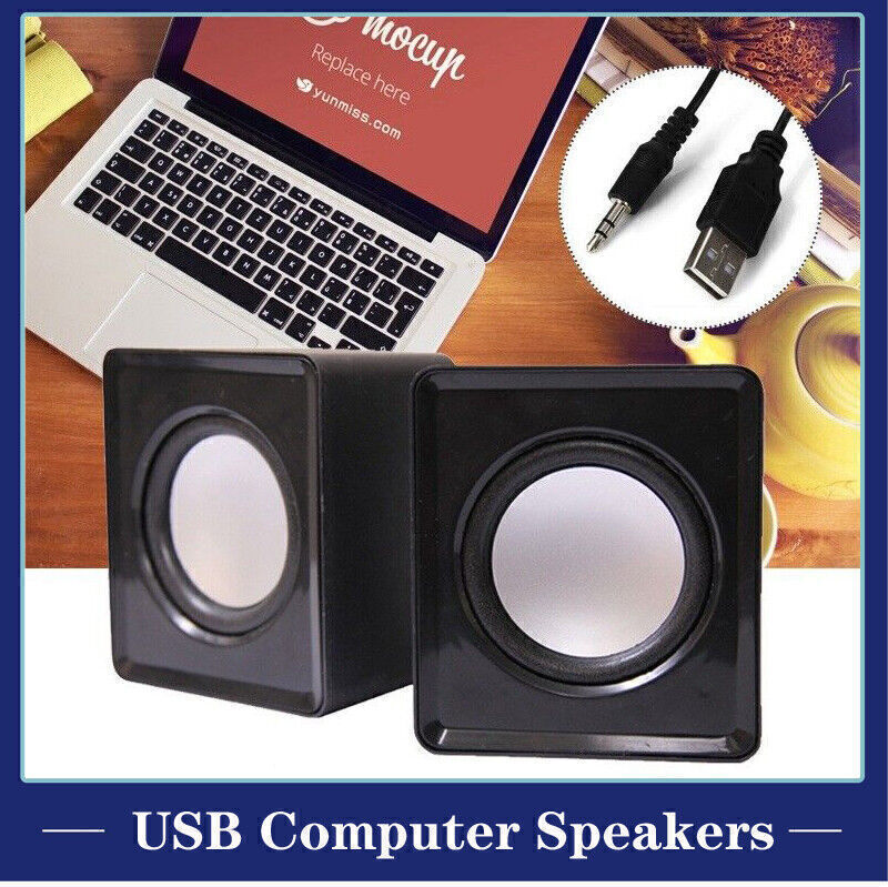3.5mm Jack USB Wired Computer Speaker Stereo For PC Laptop Notebook Desktop FFJ8