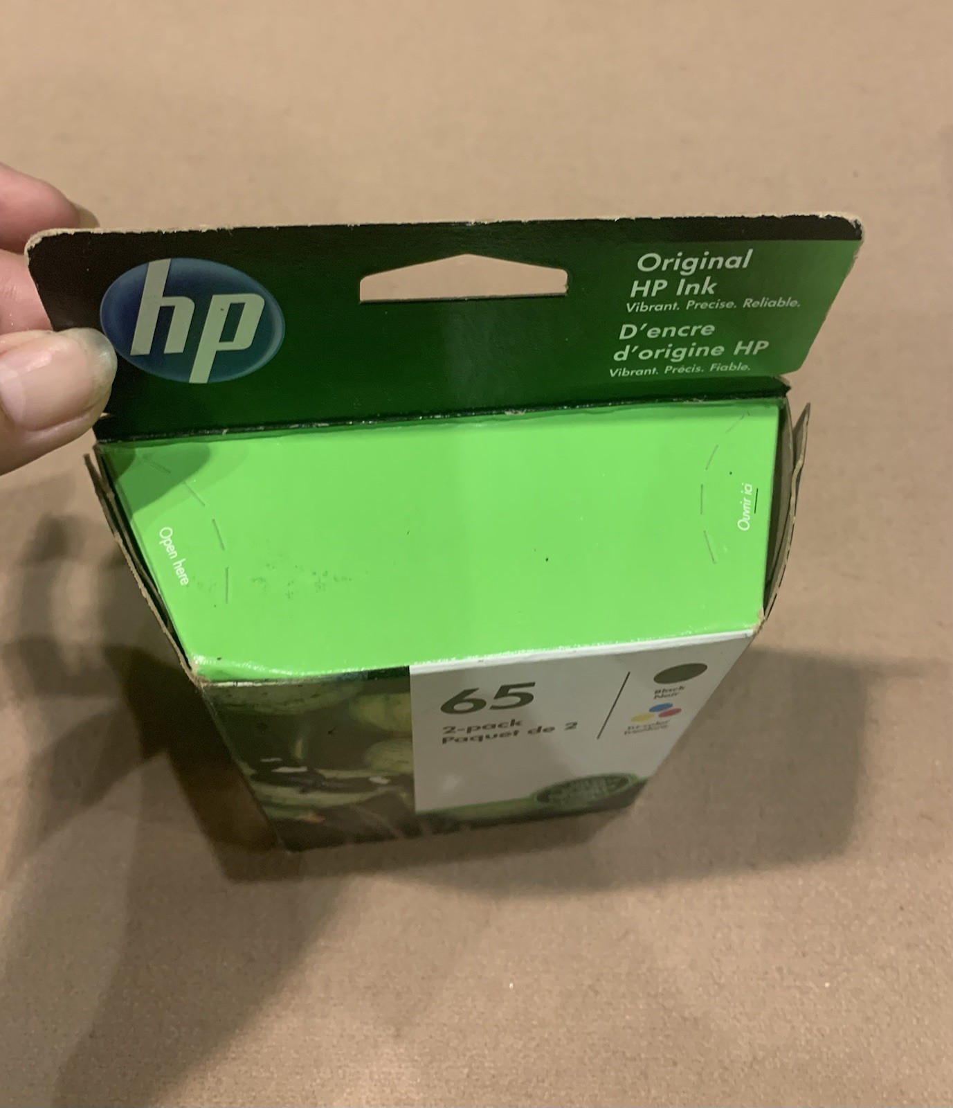 NEW-SEALED in Box-HP 65 (T0A36AN) Black &Tri-color Original Ink Cartridges 08/21
