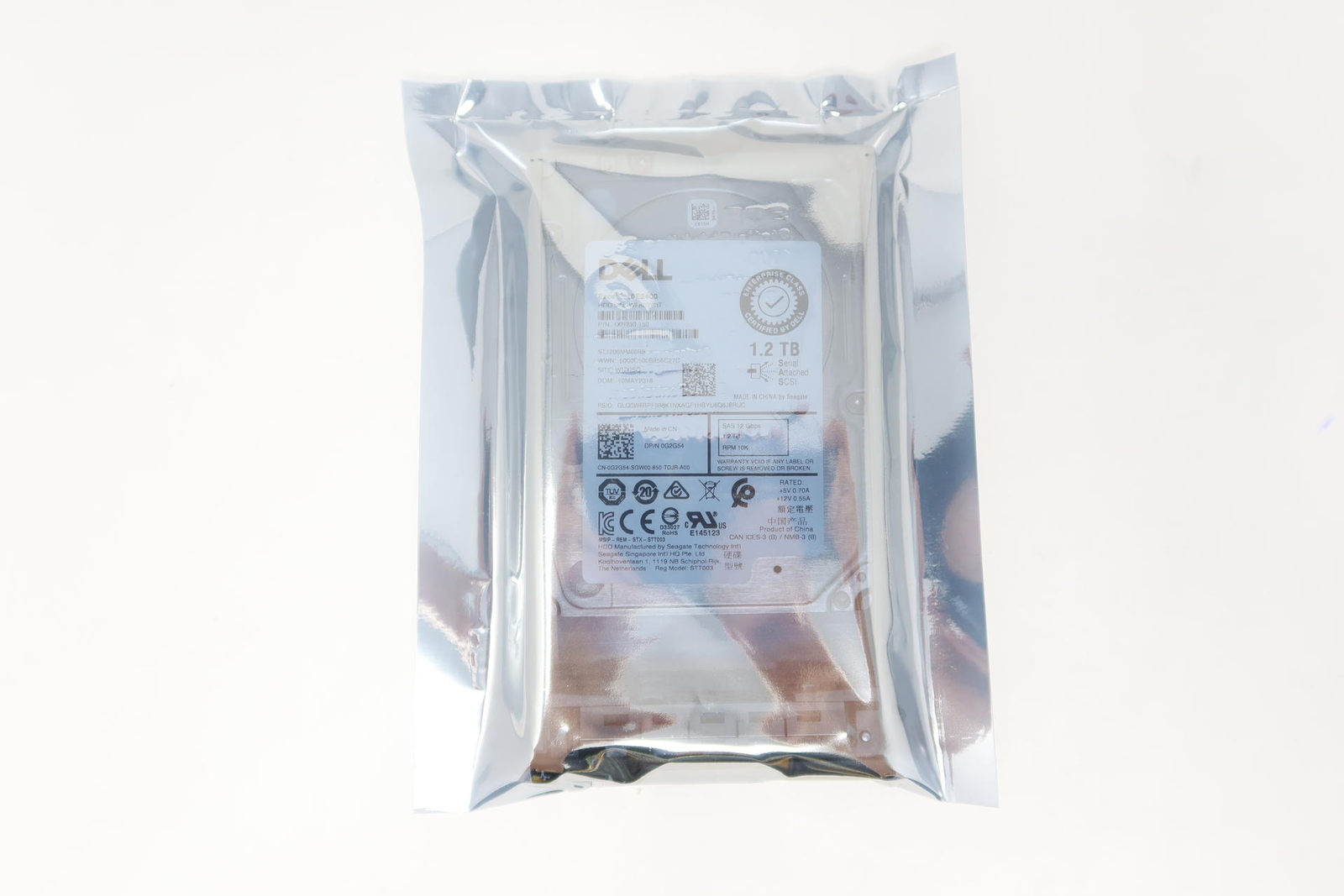 0-HRS G2G54 ST1200MM0099 Dell POWEREDGE G13 1.2TB 10KRPM 12G 2.5″ SAS Hard Drive
