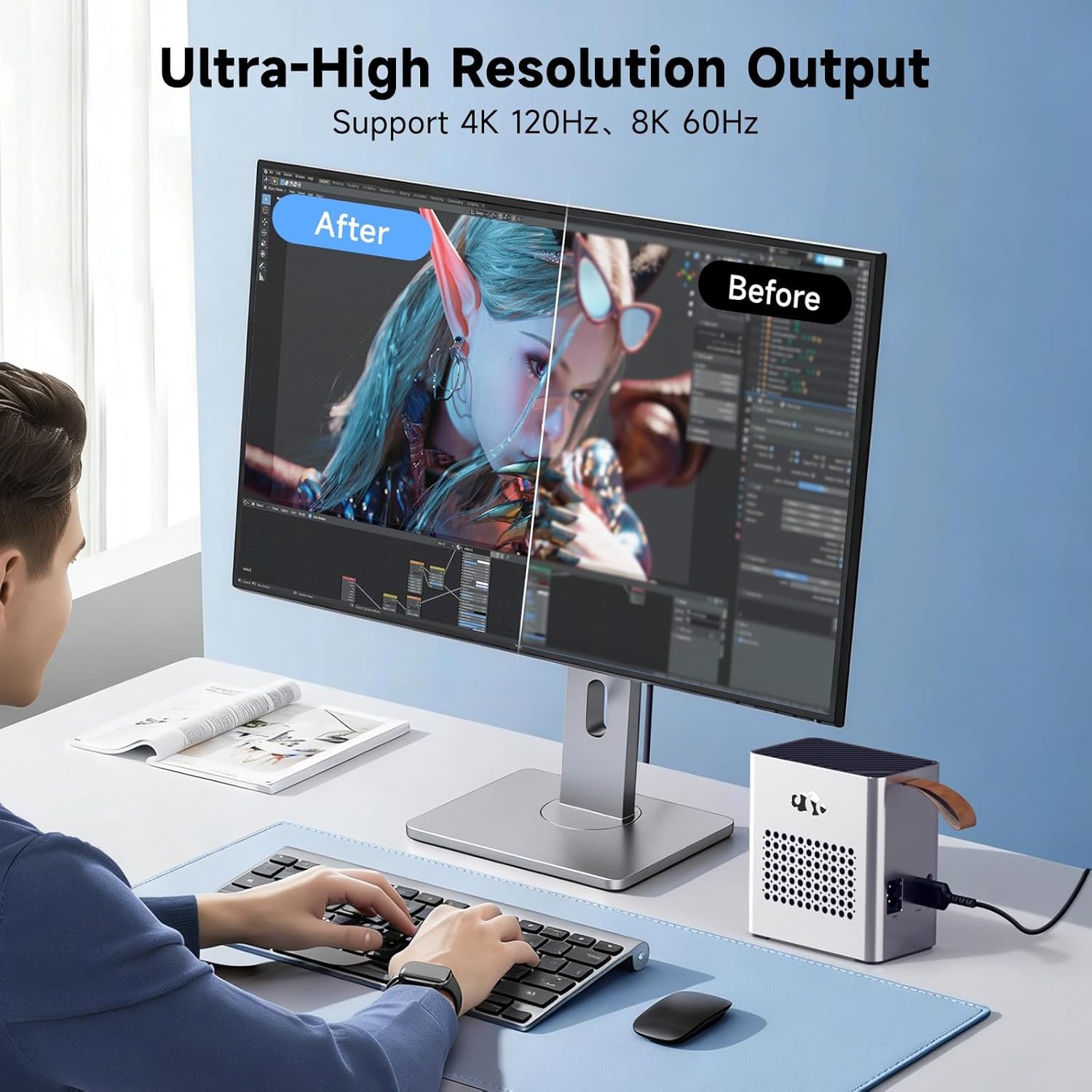 Nimo eGPU External Graphics Card Enclosure AMD Radeon RX 7600M XT 8GB GDDR6 USB4