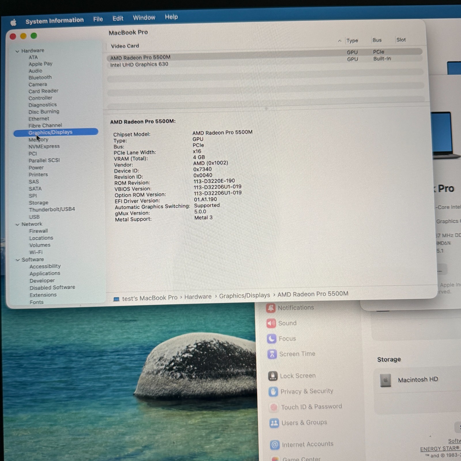 Apple MacBook Pro A2141 16″ i9 2.3GHz 16GB RAM 1TB SSD Radeon Pro 5500M Fair