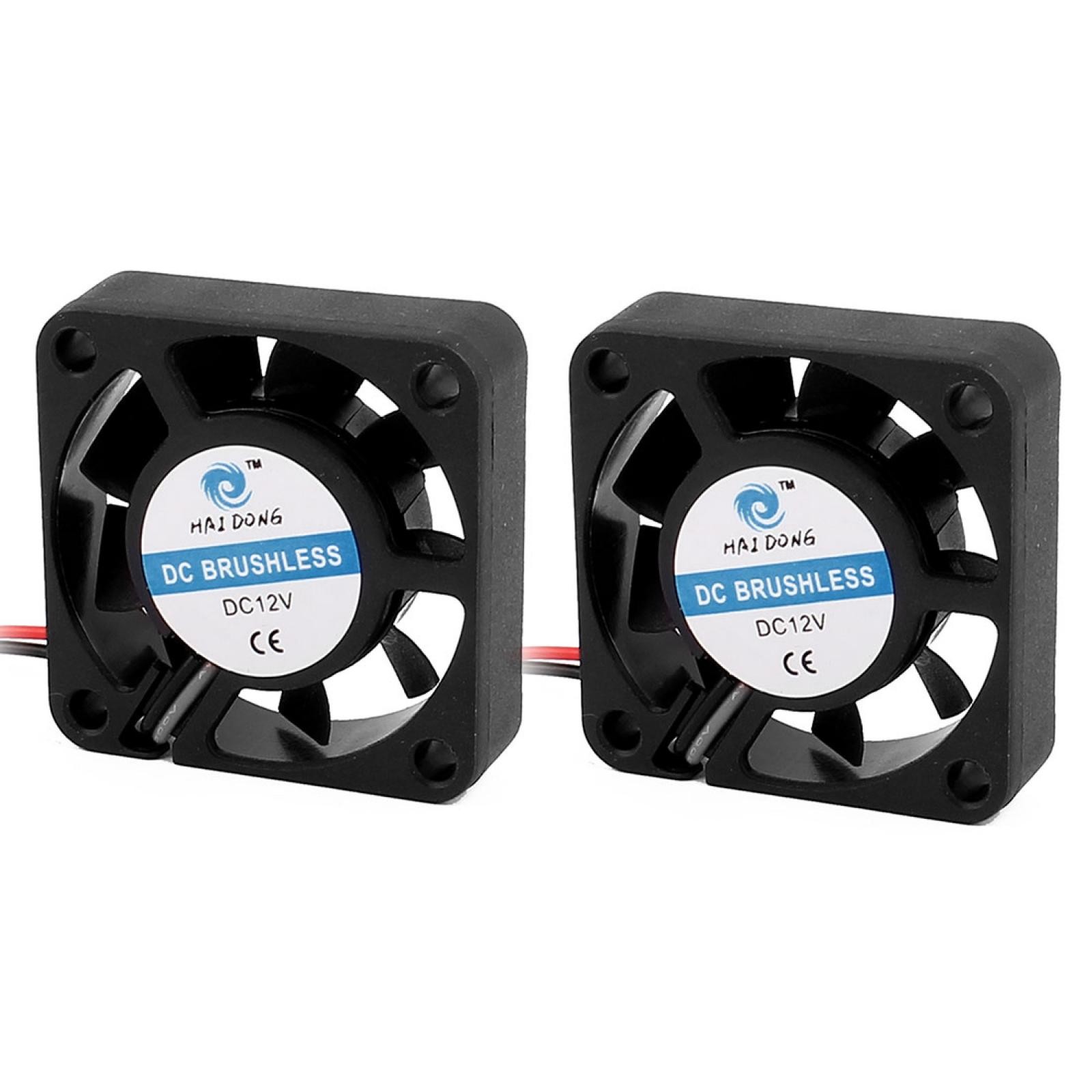 2Pcs 40 x 40 x 11mm 12V 0.07A DC Heatsink/Extractor Fan Cooling Case Fan Black