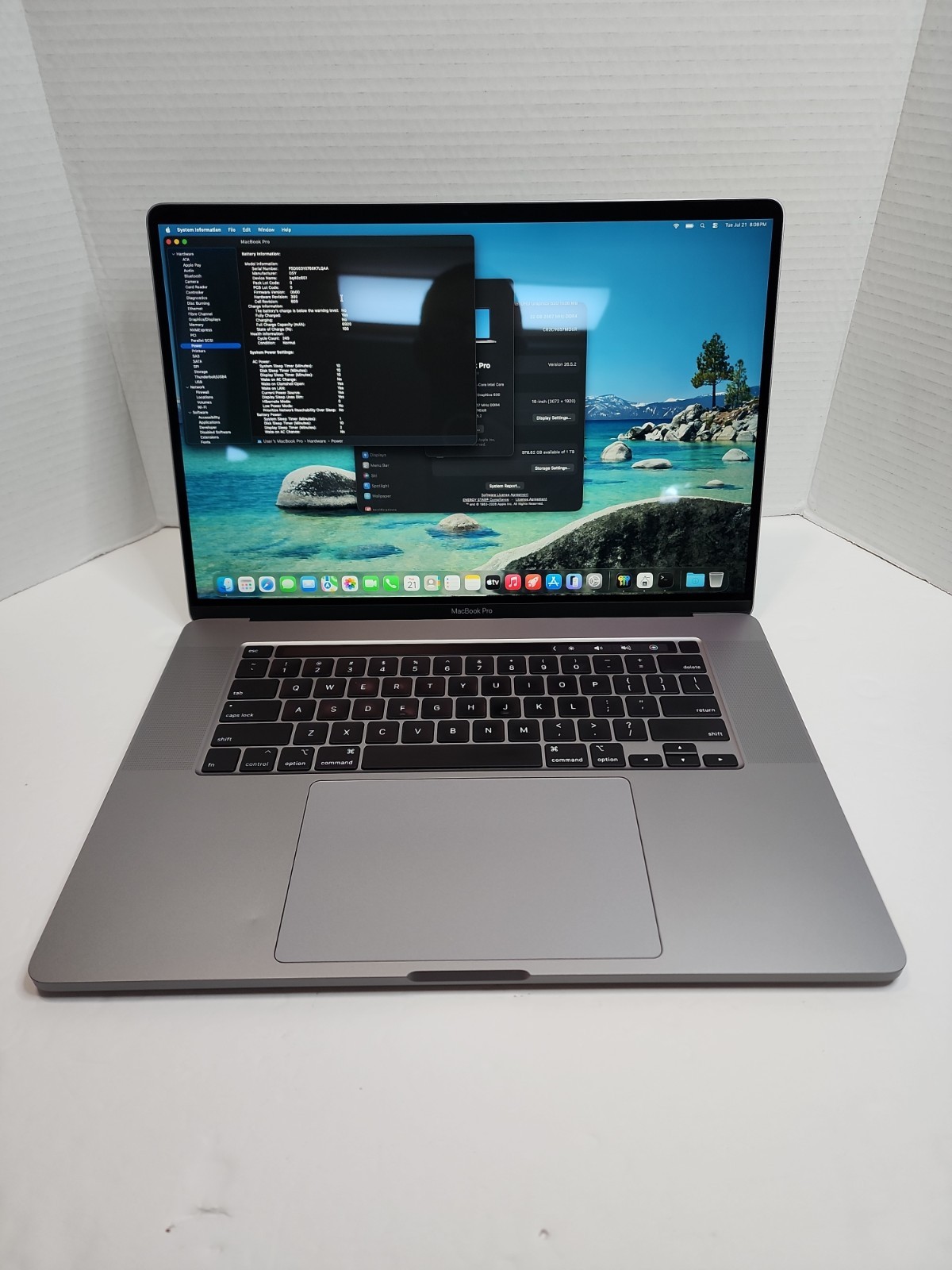 Apple MacBook Pro 32GB 16″ 4.8 Ghz Turbo A2141 i9 1TB SSD OS Tahoe 🔥🔥🔥 B+
