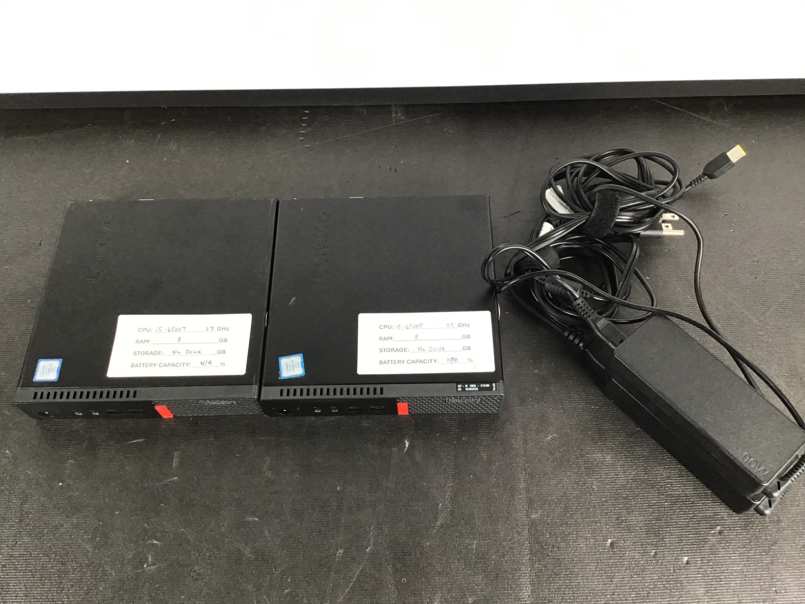 Lenovo Thinkcentre M910q i5-6500T 2.5GHz 8GB RAM No Drive Installed w/ A/C ~
