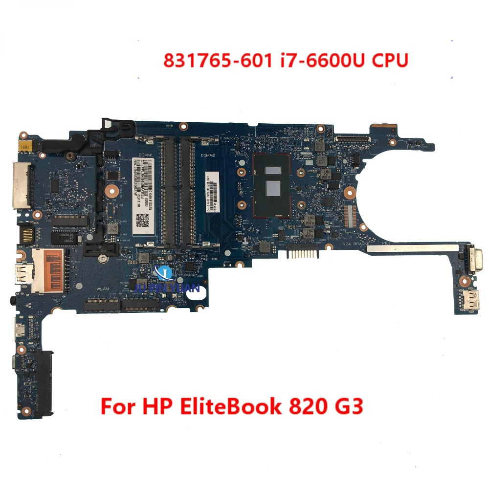 For HP EliteBook 820 G3 W i7-6600U i7-6500U i5 i3 CPU Laptop Motherboard