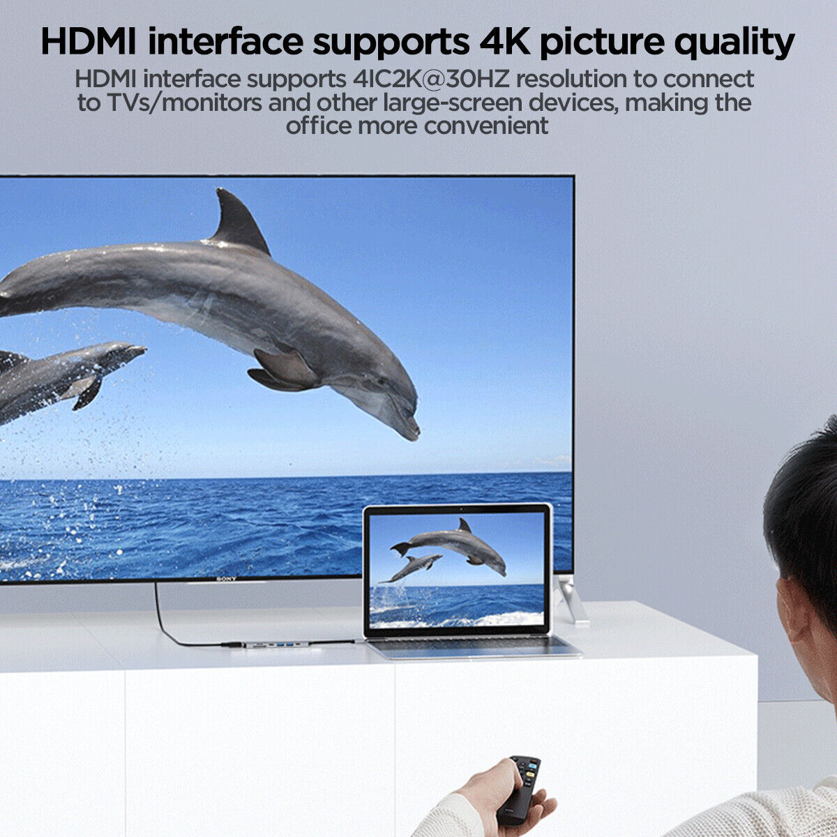 Portable 7 in 1 USB SD TF Card HDMI Multiport Adapter For Phone iPad MacBook