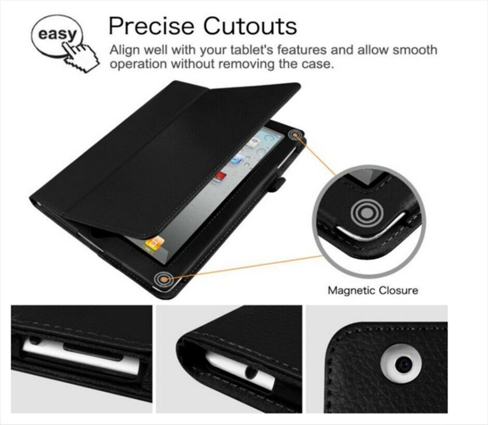 For iPad 2nd/3rd/4th/5th/6th Generation Air 1 2 PU Leather Protective Case Cover