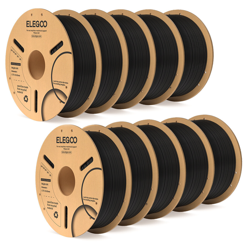 ELEGOO FDM 3D Printer PLA/Matte/ABS Filament 1.75mm Bundles 10 Rolls 1KG US