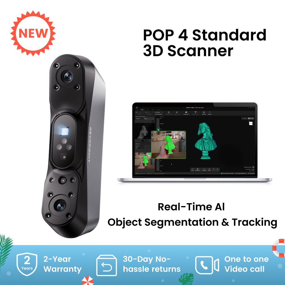 Revopoint POP 4 3D Scanner For 3D Print 105fps Infrared Light Handheld Scanner