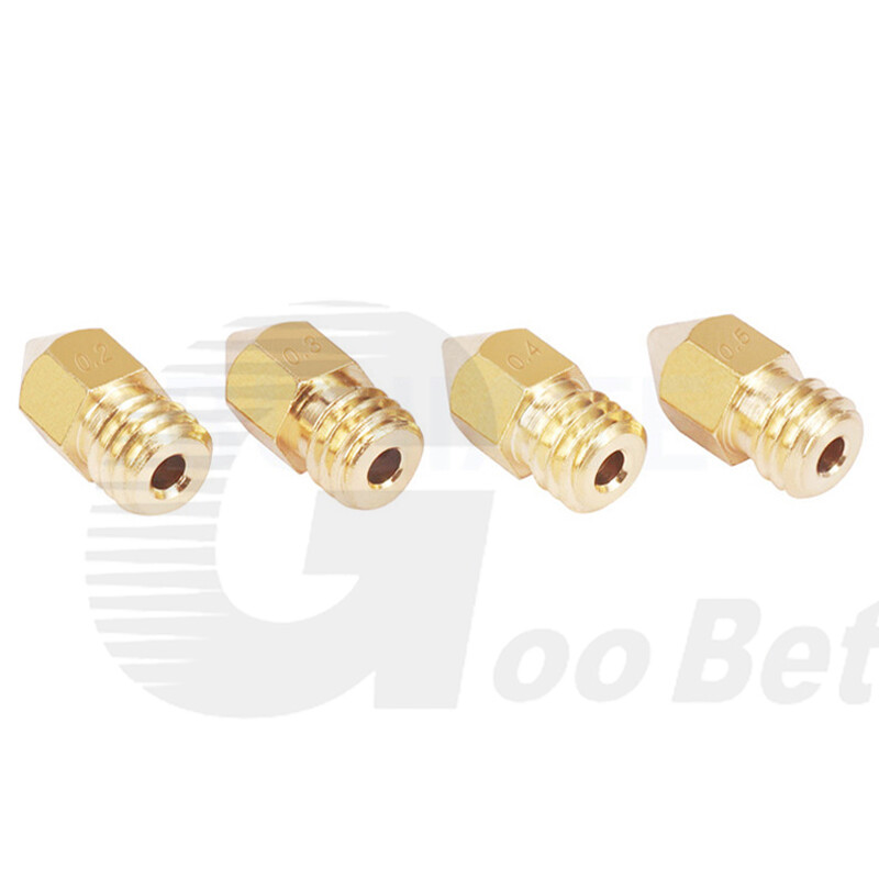 Brass 0.1mm to 1mm MK8 Extruder Nozzle M6 3D Printer CR-10 Ender Anet 1.75mm 3mm