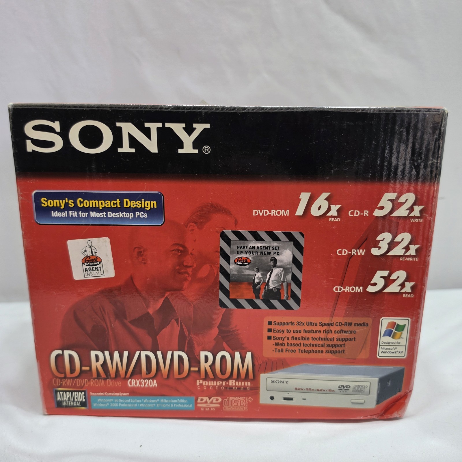 Sony CRX320A CD-RW/DVD-ROM ATAPI/EIDE 52x Power-Burn Turbo Boost 5.25″