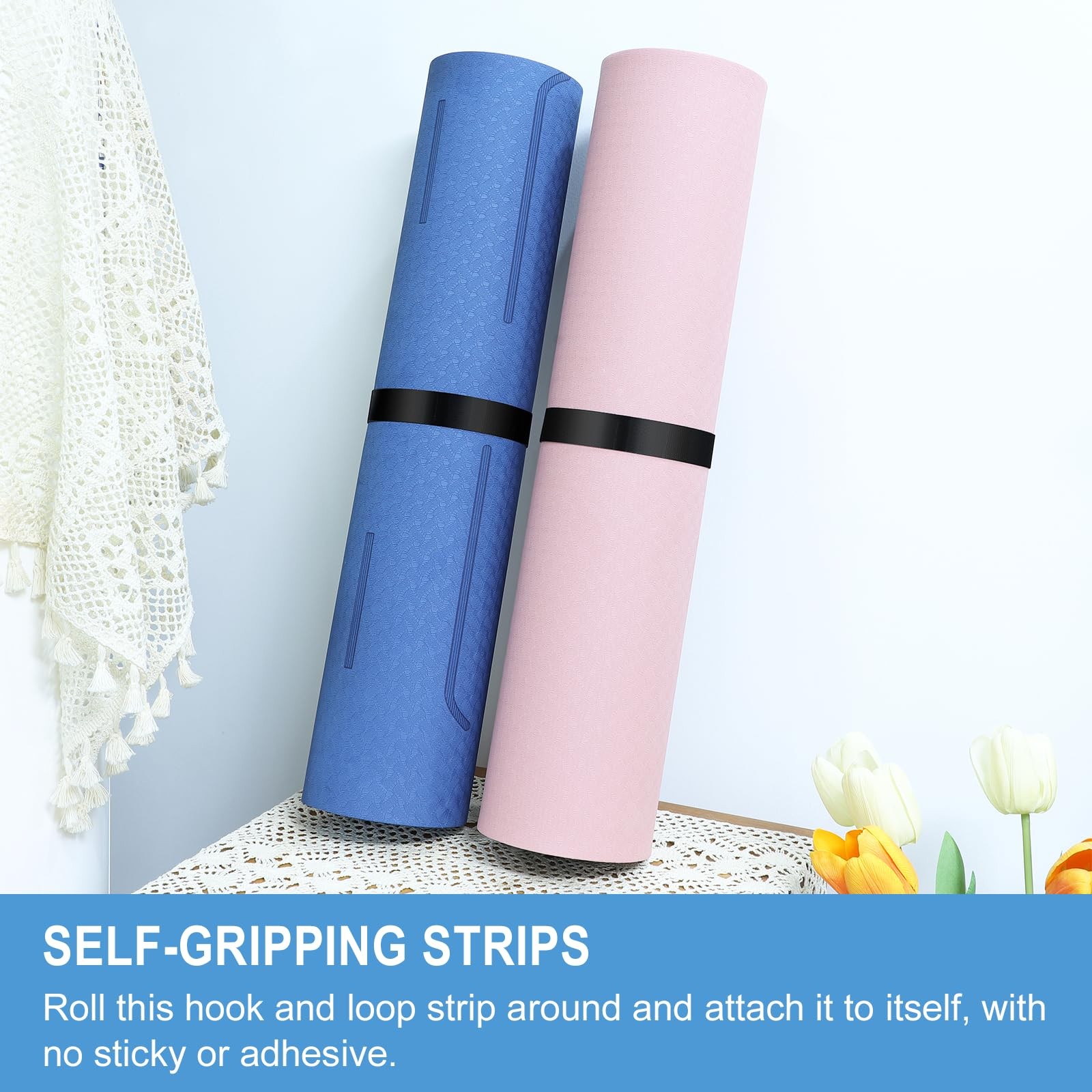 1 Inch x 30Ft Double Sided Hook and Loop Straps Rolls Self Gripping Straps