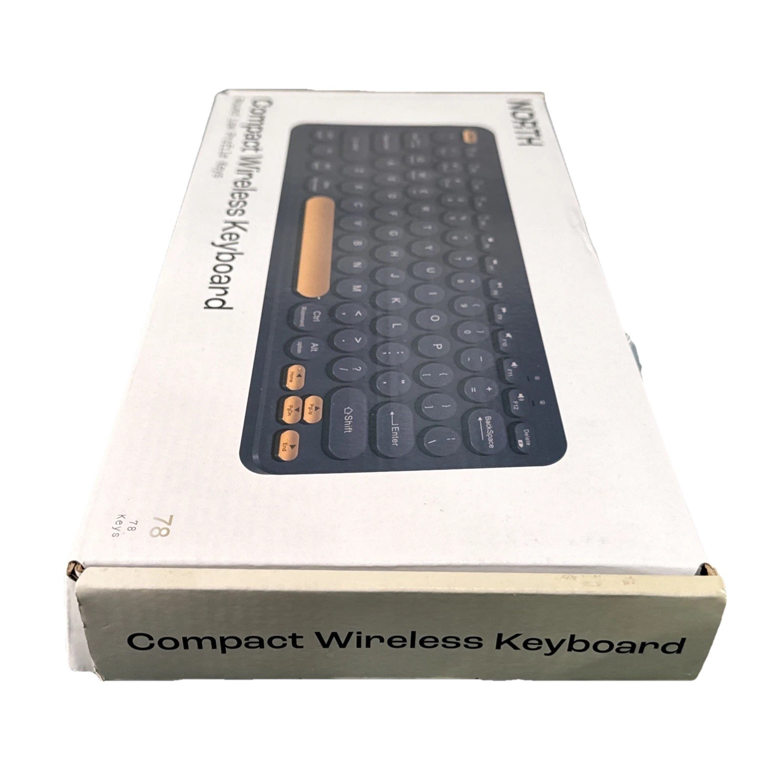 NORTH Compact Wireless Keyboard Round Low Profile Keys 2.4GHz USB Receiver New