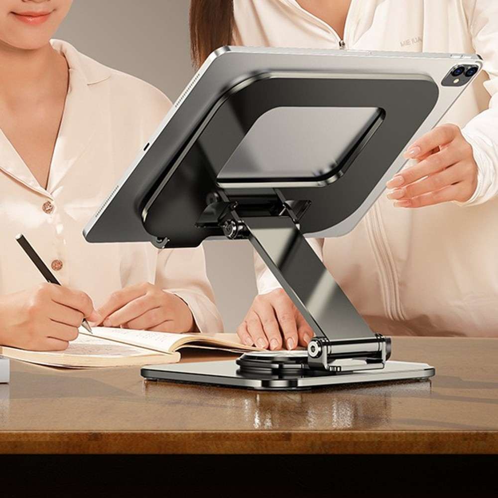 Universal Adjustable Metal Desk Tabletop Phone for iPad Tablet Stand Foldable
