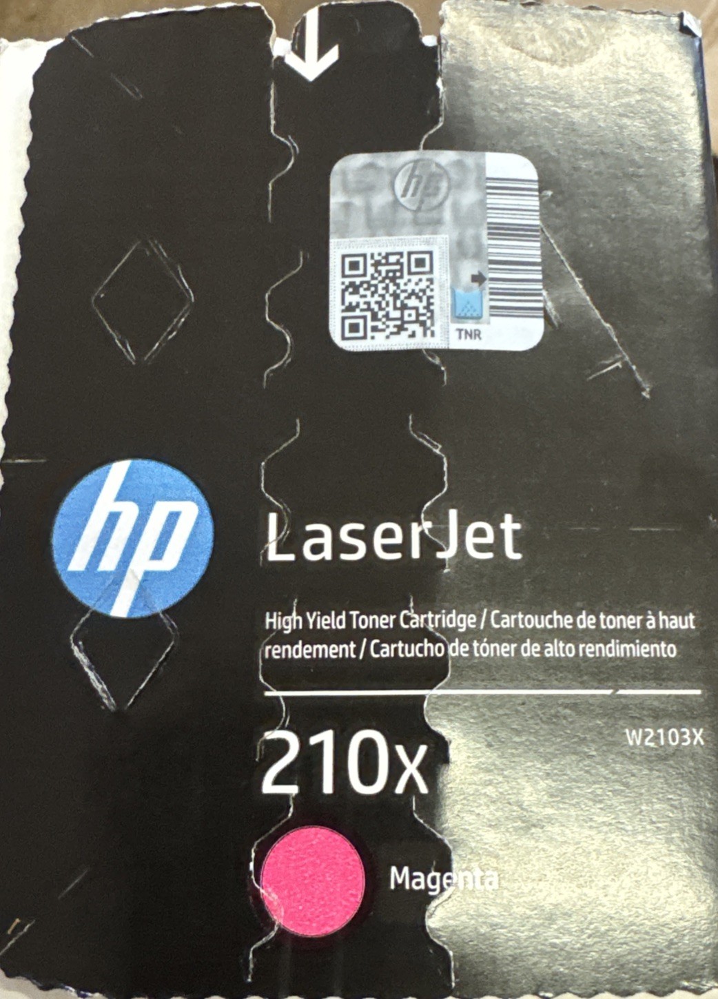 HP 210X Magenta Original LaserJet Toner Cartridge, ~5,500 pages, W2103X