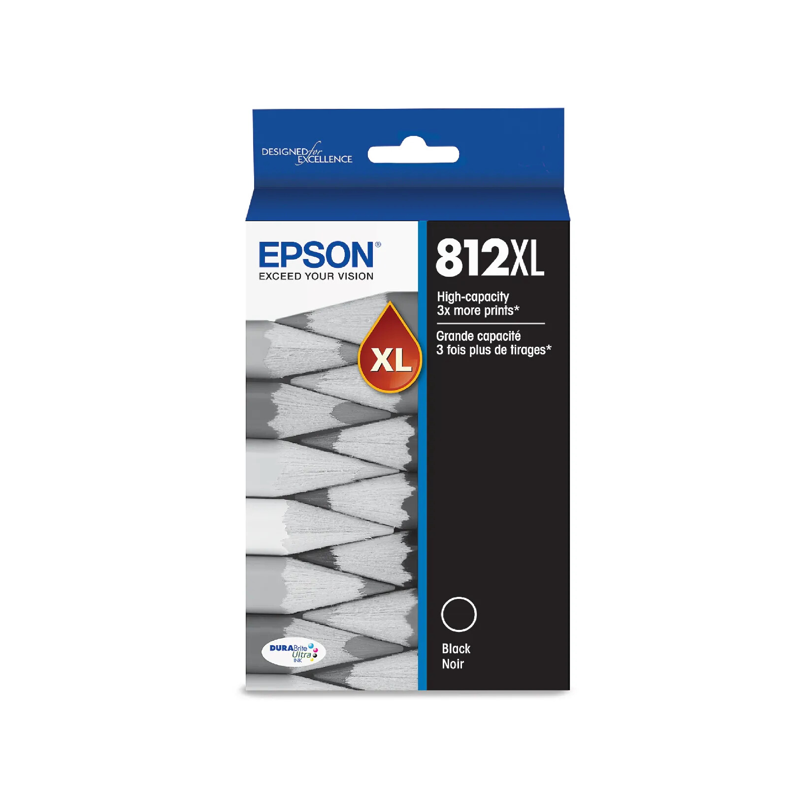 Original Epson 812XL High Yield Black Ink or Tri-color Cartridge EC-C7000, WF