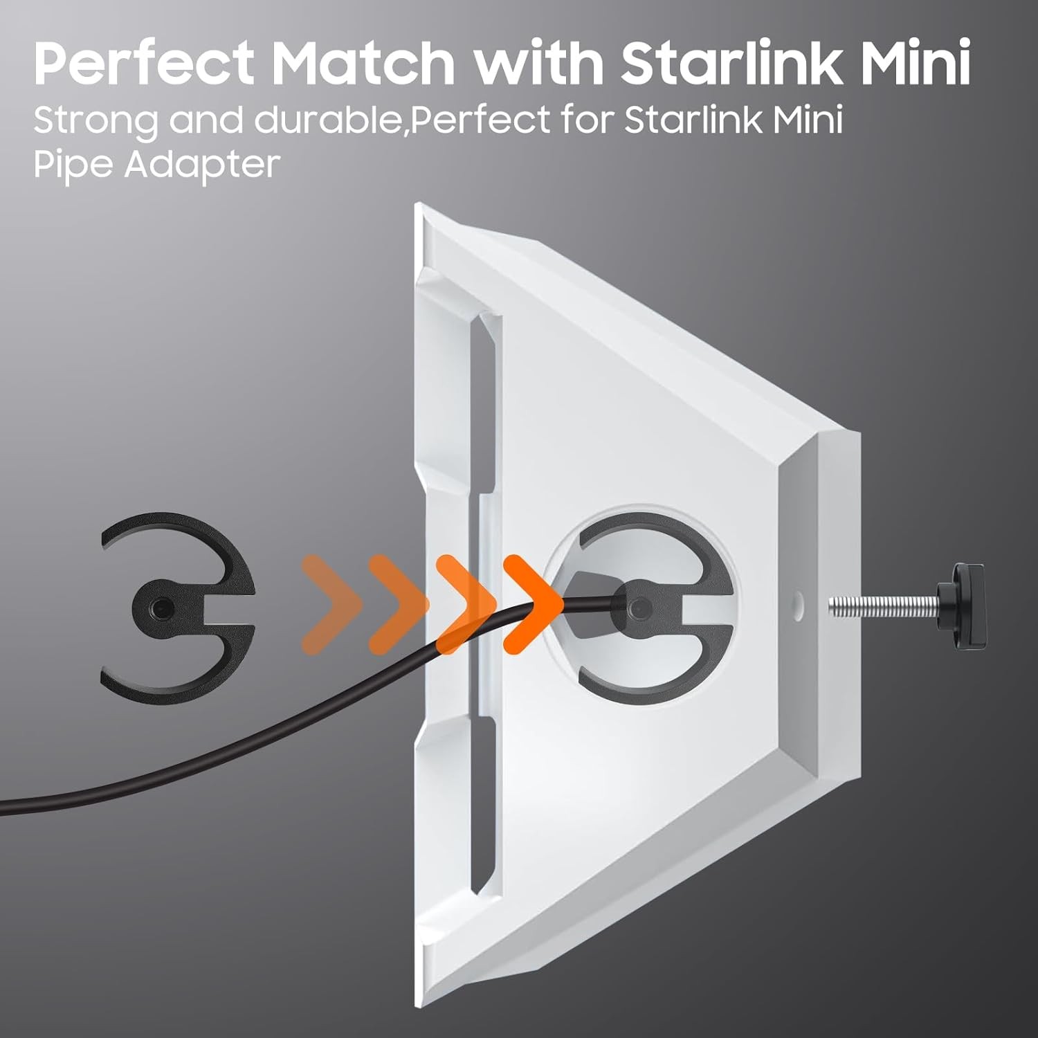 Starlink Mini Tripod Adapter – High-Strength H-20mm/0.78", Black