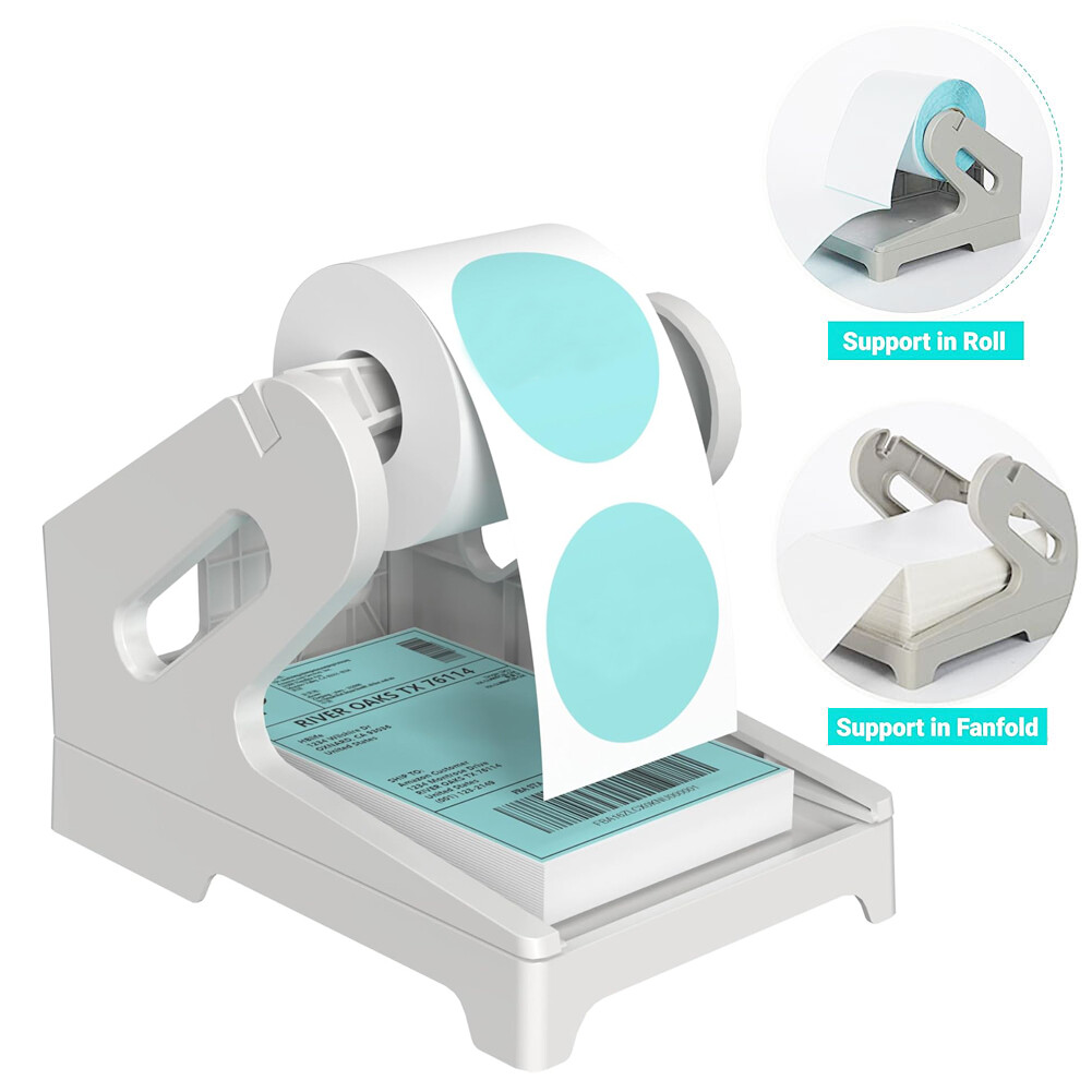 Thermal Shipping Label Holder for 4×6 Rolls Fanfold Label Desktop Label Printer
