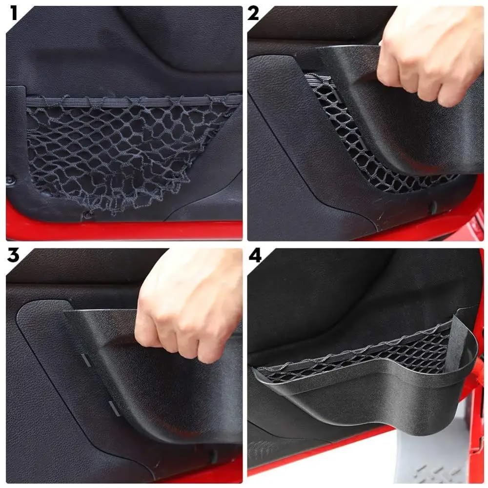 Front Door Side Insert Storage Pockets For Jeep Wrangler JK JKU 2/4 Door 2011…