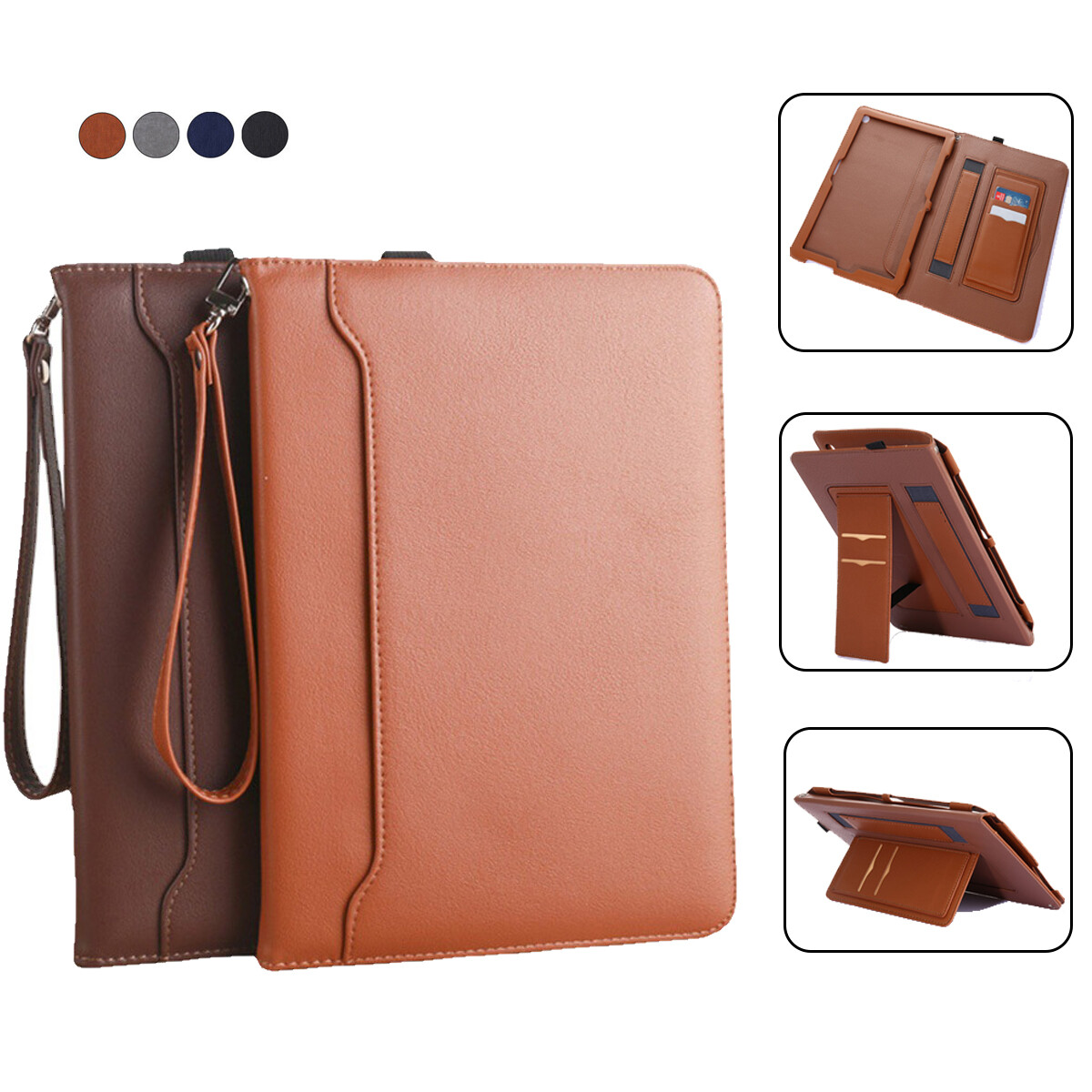 Leather Stand Case Cover For iPad Mini 1st 2nd 3rd 4th 5th 6th Gen Mini A17 Pro