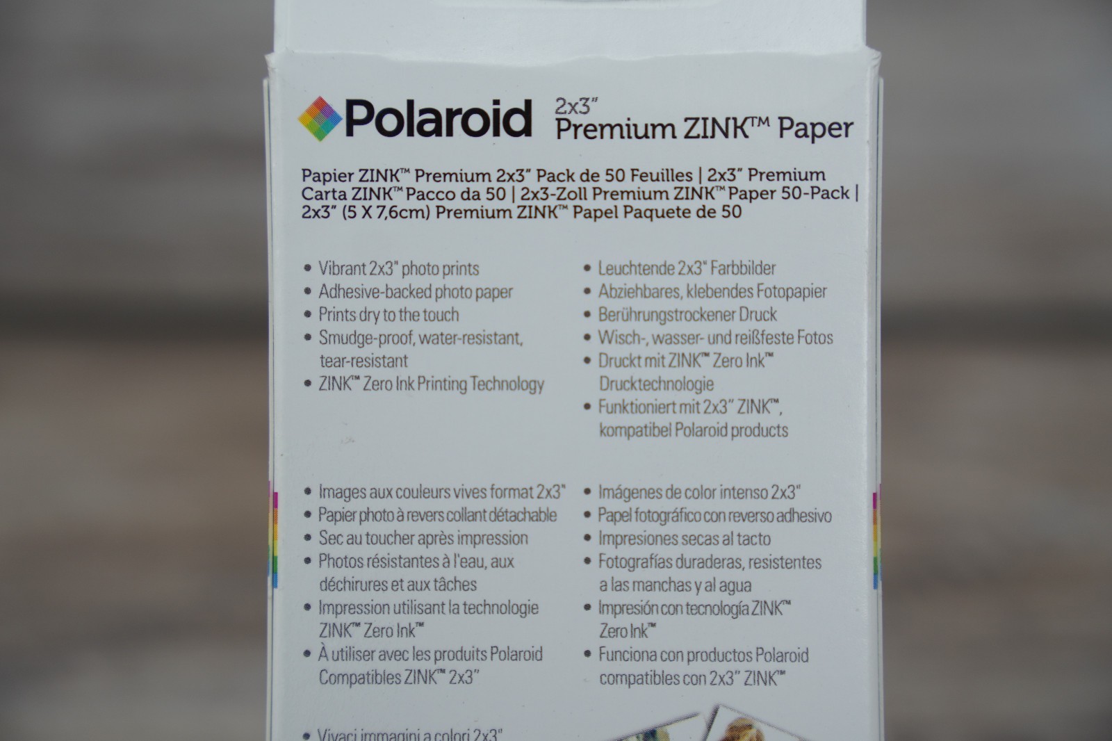 Polaroid POLZ2X350 2×3ʺ Zero Ink Instant Print Digital Photo Paper – 50 Sheets