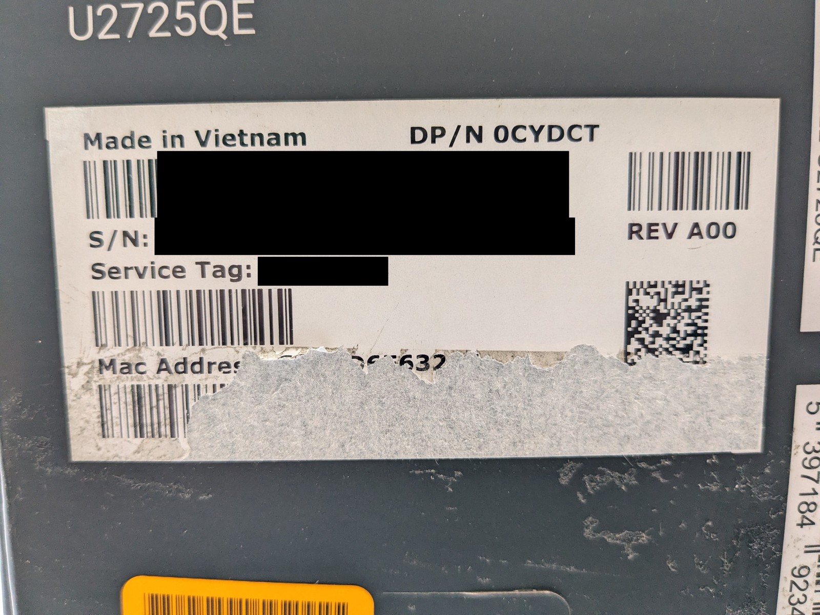 Dell UltraSharp 4K Thunderbolt Hub Monitor 27″ 3840 x 2160 120Hz 5ms LCD U2725QE