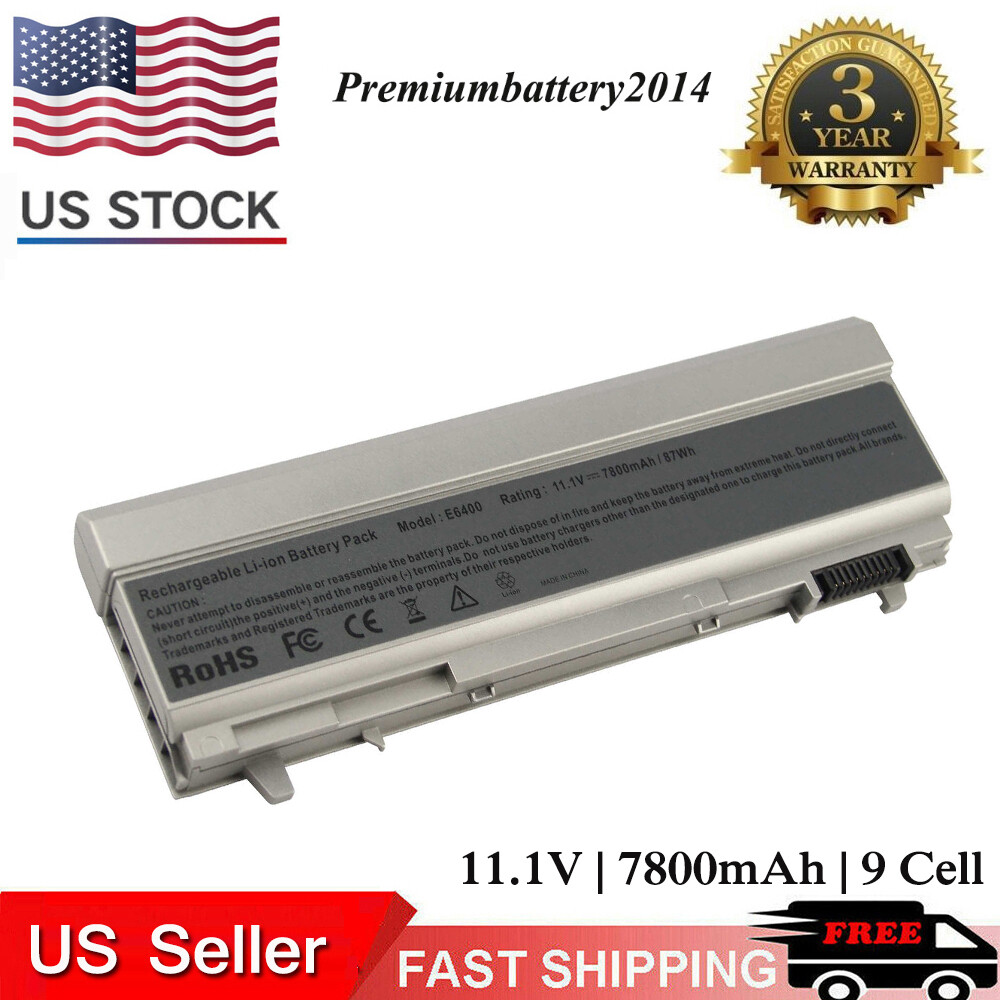 9-Cells For Dell Latitude E6400 E6500 E6410 E6510 Laptop Battery 4M529 F8TTW