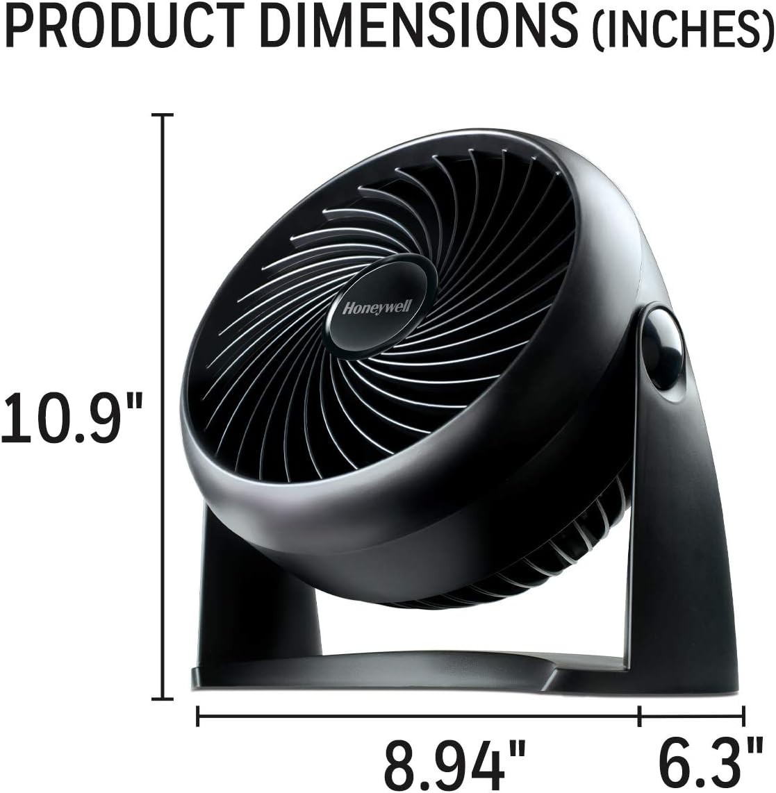 Honeywell TurboForce Air Circulator, Small Tabletop Fan, Quiet Small, White
