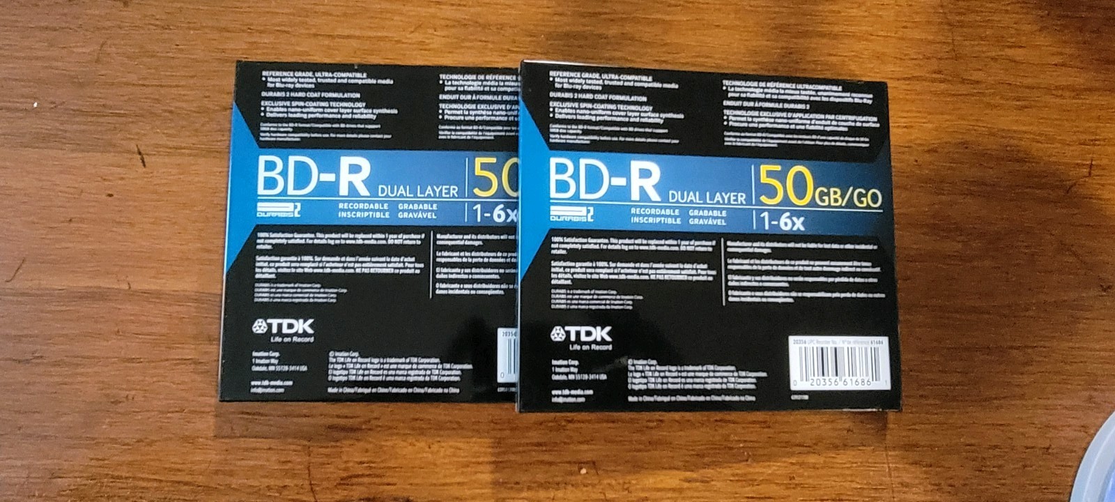 TDK BD-R DL Blue-ray Record Disks Full HD 50GB, 2 Pack