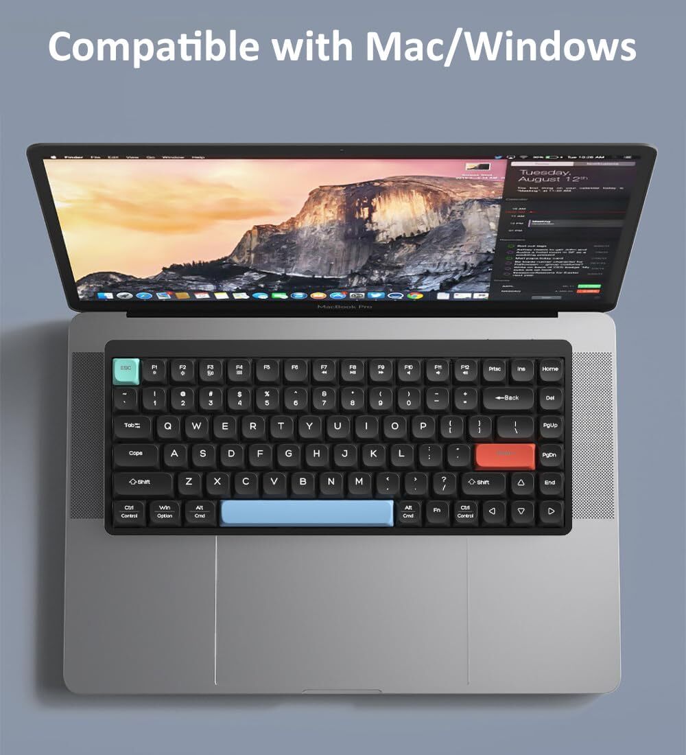 Wireless Mechanical Keyboard 2.4G/Bluetooth Ultra-Slim Low Profile Red Switch