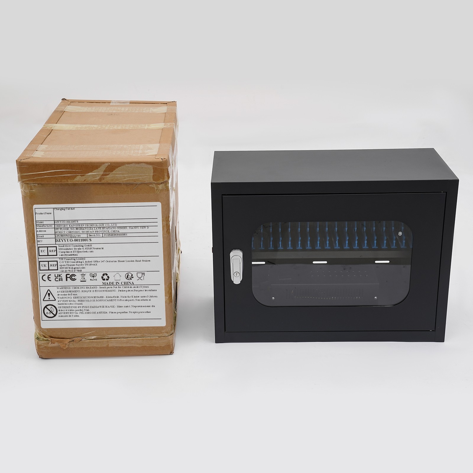 20-Device Charging Station Charging Cabinet for Cellphones & Tablet Computers US
