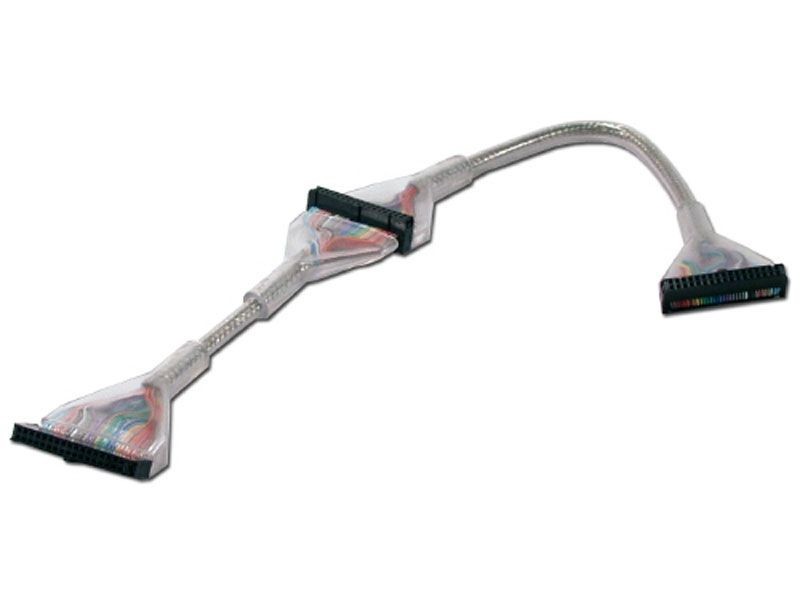 36″ Silver IDE ATA 100/133 Round Dual Device Hard Drive CD-ROM Cable