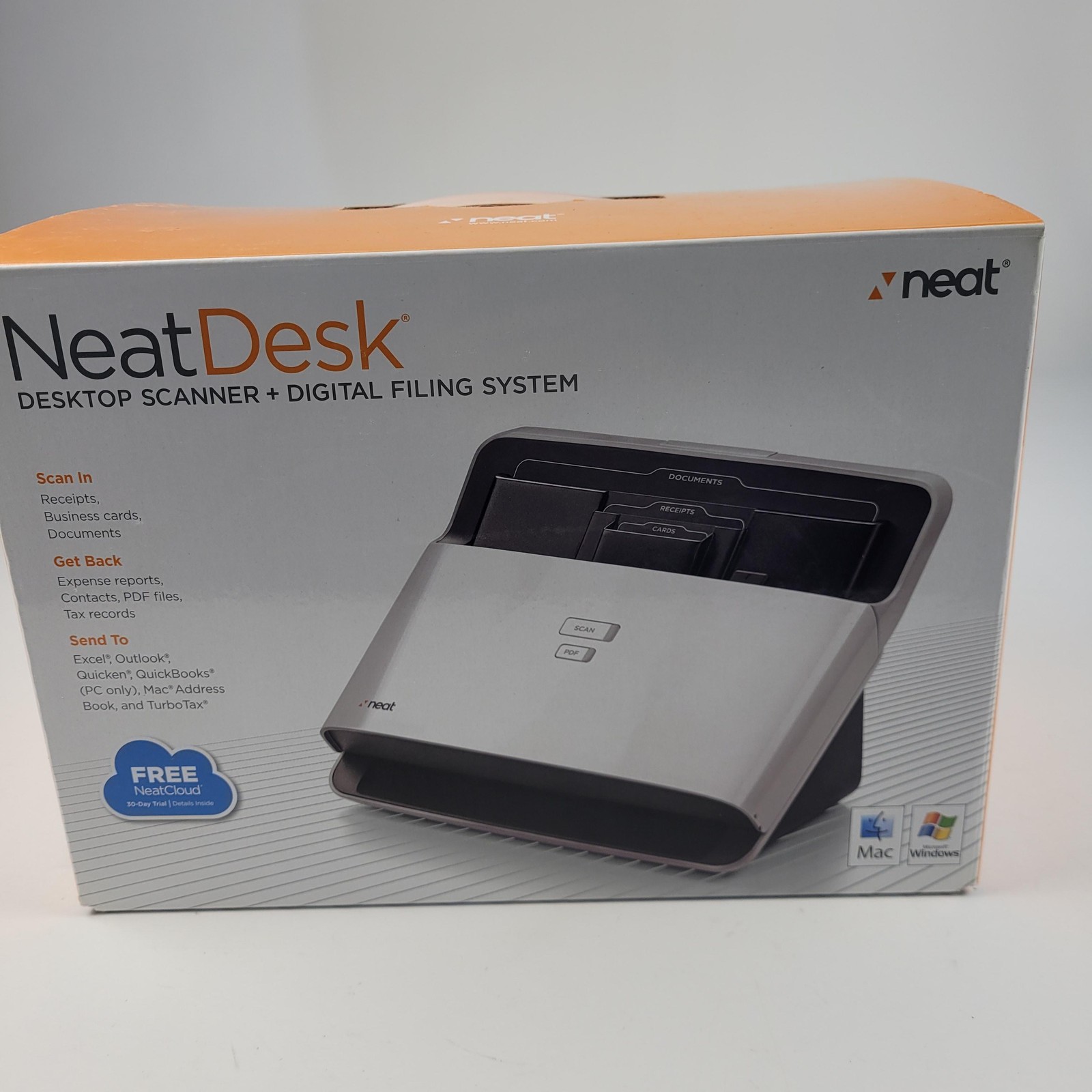 NeatDesk ND-1000 Desktop Scanner Duplex USB 2.0 ADF Digital Filing System Mac PC