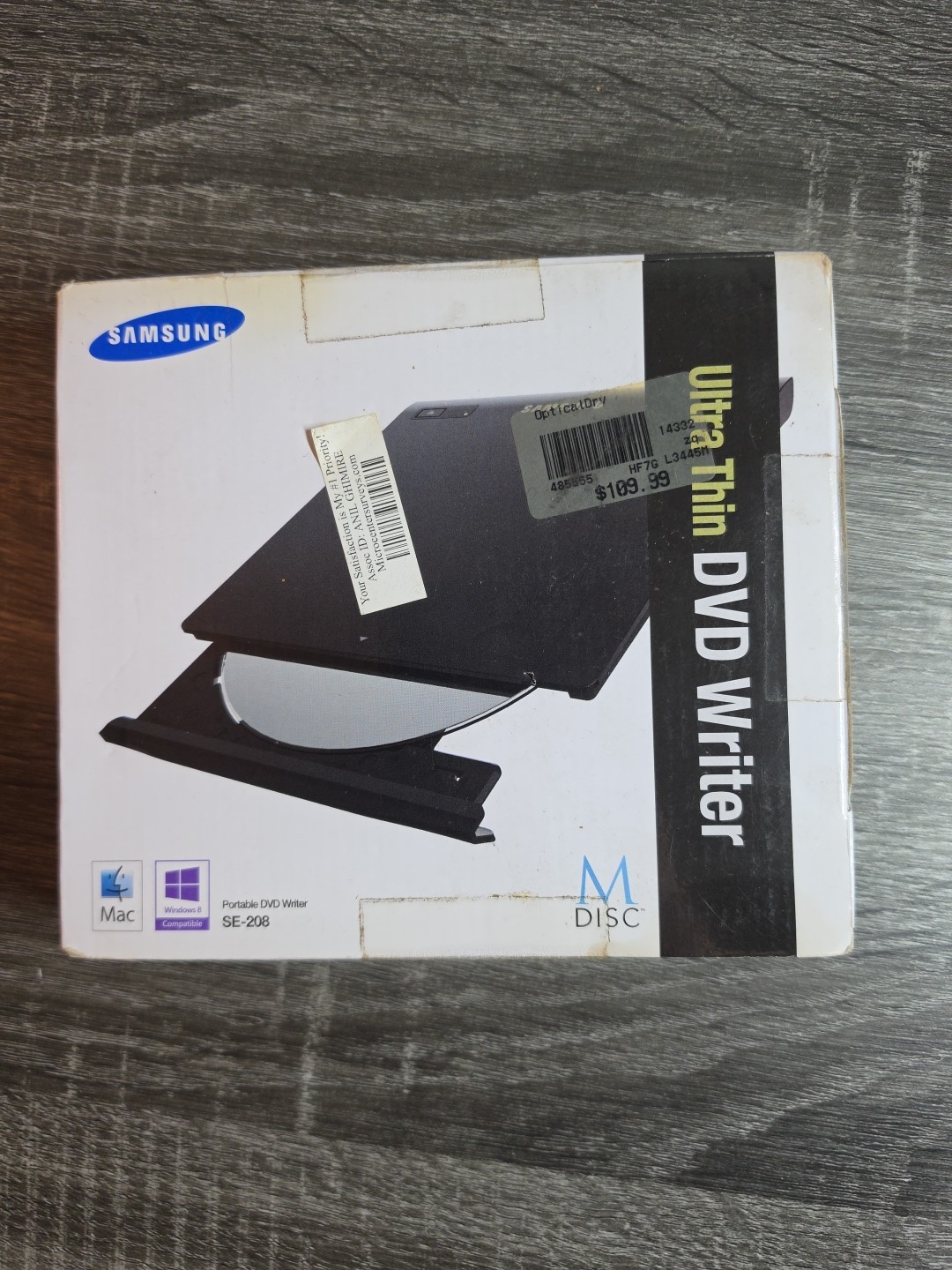 SAMSUNG SE-208 Ultra Thin Portable USB DVD Writer SE-208